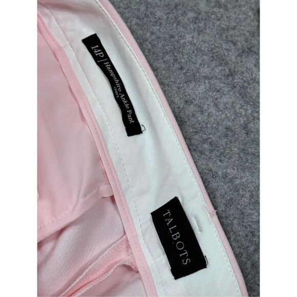 Talbots Women's Hampshire Ankle Dress Pants Size 14 Petite NWT pink Slacks 14P - Picture 6 of 9